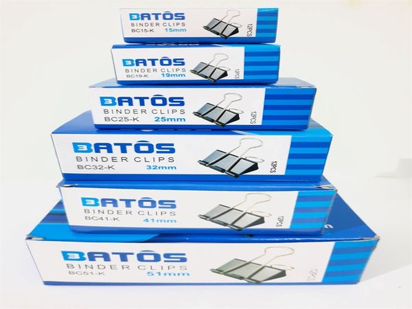 Kẹp Đen Batos (12 Chiếc/Hộp) Chính Hãng - Có Tại Hiệu Sách Mai