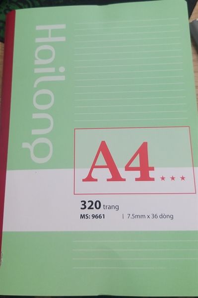 Sổ A4 Hải long may gáy