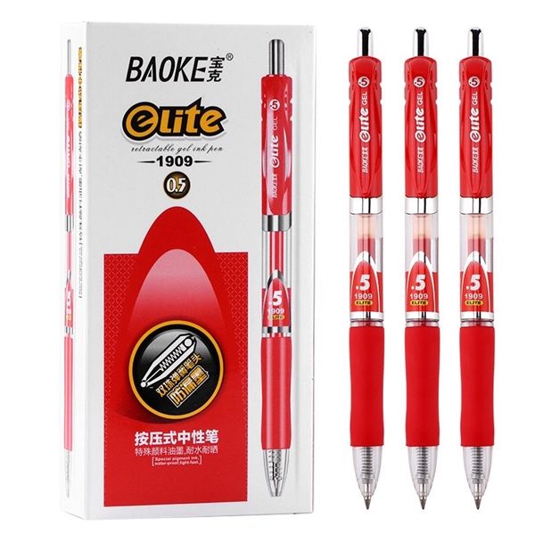 Bút gel bấm 0.5mm Baoke 1909 (12/144/1728)