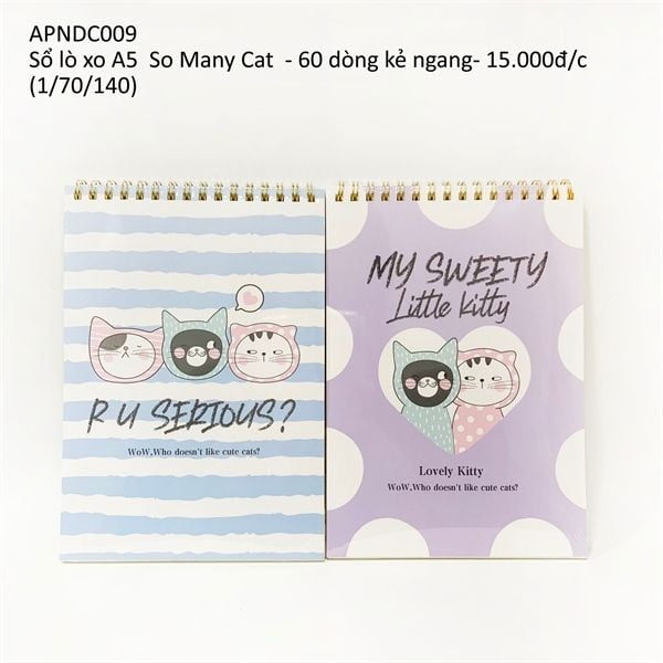 Sổ Lò Xo Kẻ Ngang A5 So Many Cat-Apndc009 Có Tại Hiệu Sách Mai Hãng M&G