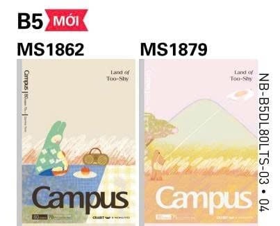 Vở kẻ ngang có chấm Campus Land of too shy ĐL70 gsm 80 trang (10/120)
