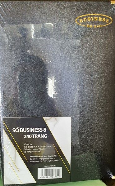 Sổ bìa giả da nẹp góc Hải Tiến Business