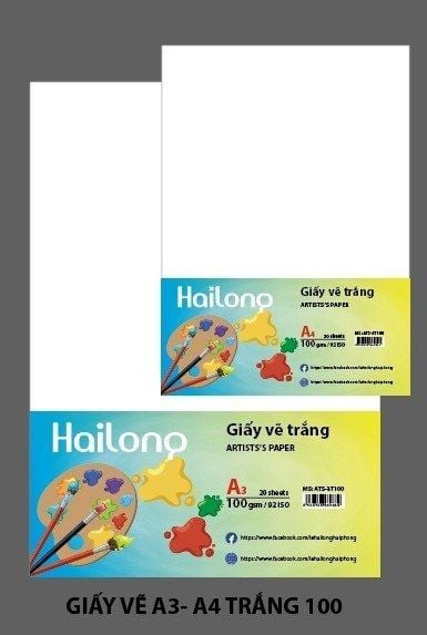 Giấy vẽ Hải Long (20 tờ/túi)