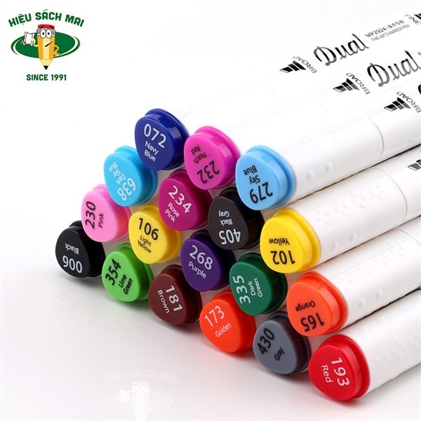 Bút Dạ Màu Marker Baoke Chính Hãng - Có Tại Hiệu Sách Mai