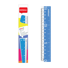 Thước kẻ nhựa (màu neon) 15cm NATARAJ SCN001