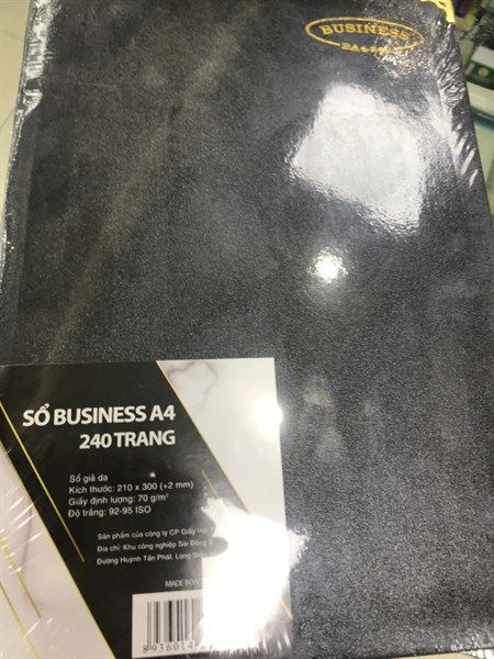 Sổ bìa giả da nẹp góc Hải Tiến Business