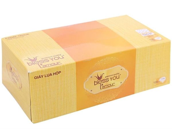 Khăn Hộp Bless You Lamour 120 (3 hộp/lốc) (60 hộp/thùng)