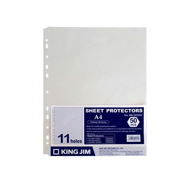 Sơ mi lỗ Kingjim 6C A4 860-50GSV (50/28)