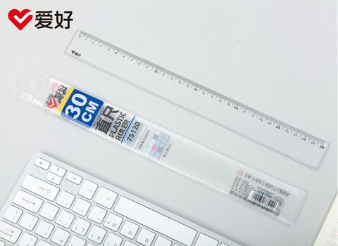 Thước kẻ nhựa trong HS 30cm AIHAO 75120 (20/800)