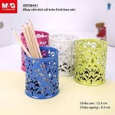 Abt98441 Khay Đựng Bút Sắt Lưới Tròn Hoa Văn Nh Màu Có Tại Hiệu Sách Mai Hãng M&G