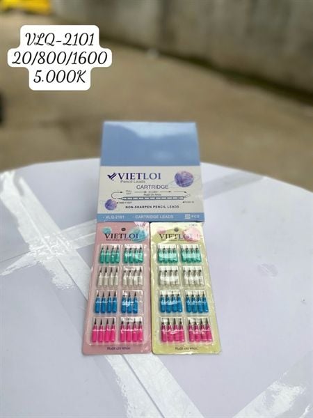 Ruột chì khúc nhiều màu Việt Lợi VLQ-2101 (32 khúc/vỉ) (20/800/1600)