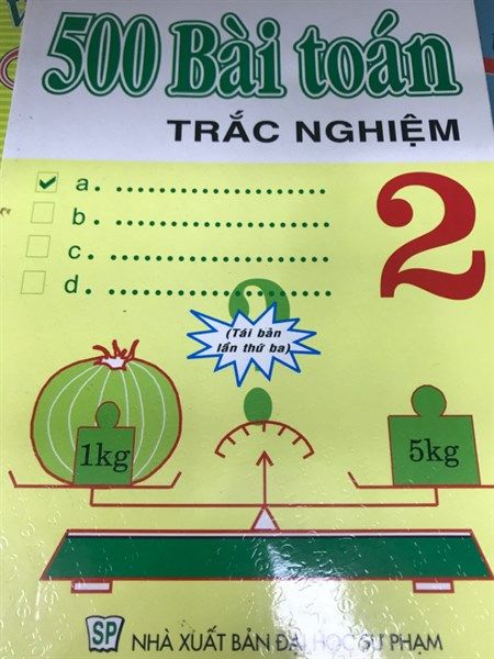 500 bài toán trắc nghiệm 2 NXB Đh Sư phạm