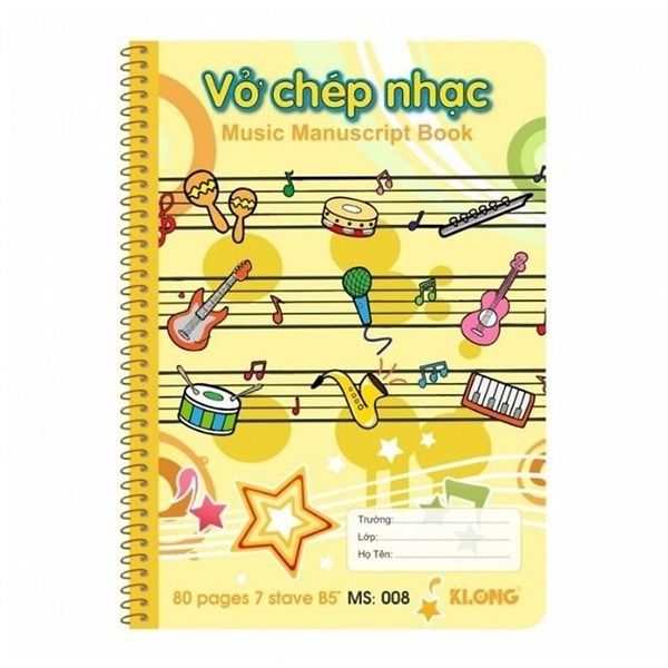 Vở Chép Nhạc Klong Chính Hãng - Có Tại Hiệu Sách Mai