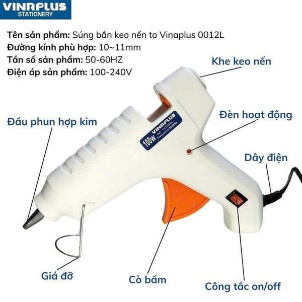 Súng bắn keo nhỏ Vinaplus 20W VNP-0011M