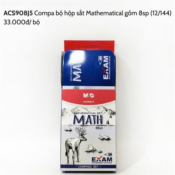 Compa bộ hộp sắt Mathematical 8 sản phẩm ACS908J5 (12/144)