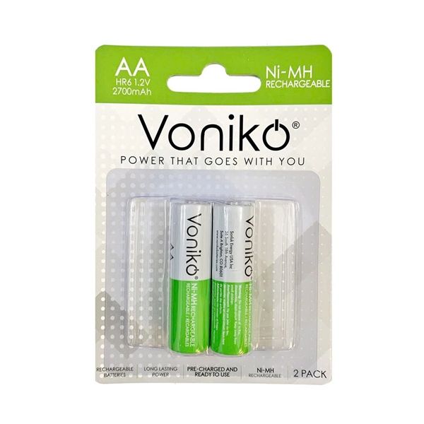 Pin sạc Voniko Ni-MH Rechargeable vỉ 2 viên