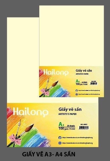 Giấy vẽ Hải Long (20 tờ/túi)