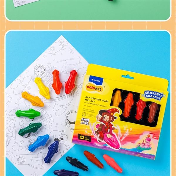 Sáp nhựa phi thuyền PCR-C018/AK 12 màu (80)