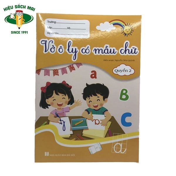 Vở ô ly có mẫu chữ