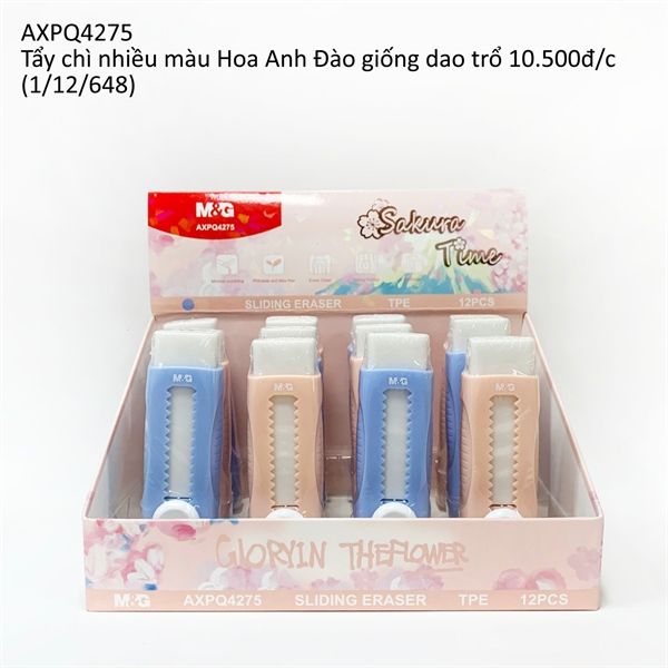 Tẩy Chì Nhiều Màu Hoa Anh Đào Giống Dao Trổ Chính Hãng - Có Tại Hiệu Sách Mai