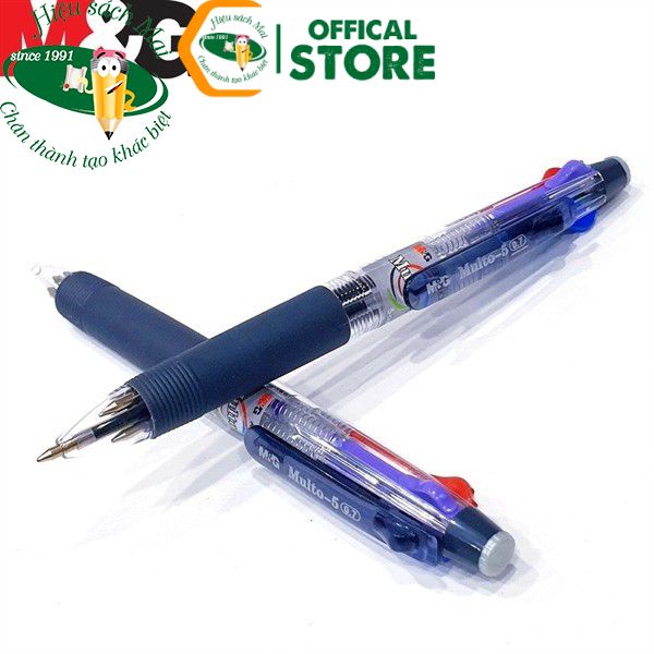 Bút Bi 5 Màu 0.7mm Chính Hãng - Có Tại Hiệu Sách Mai