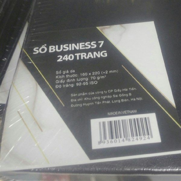Sổ bìa giả da nẹp góc Hải Tiến Business