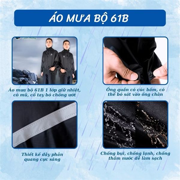 Bộ áo mưa 1 lớp 61B