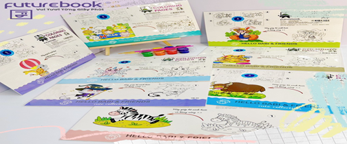 Tranh tô màu ĐL160gsm Futurebook (5 tranh/tập)
