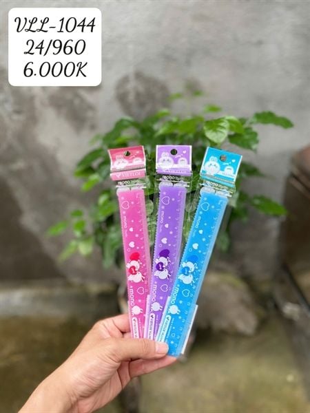 Thước kẻ Việt Lợi nhựa PS in 2 màu 18cm VLL-1044 (24/960)