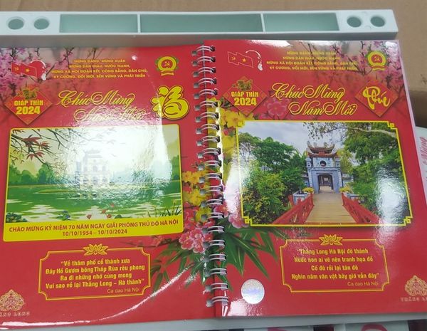 Lịch bàn Thăng long đế nhựa- LXG