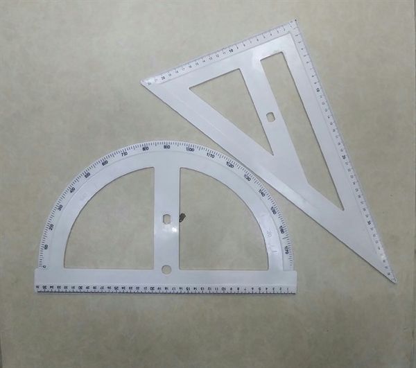 Thước đo độ nhựa trắng cỡ to (giáo viên)