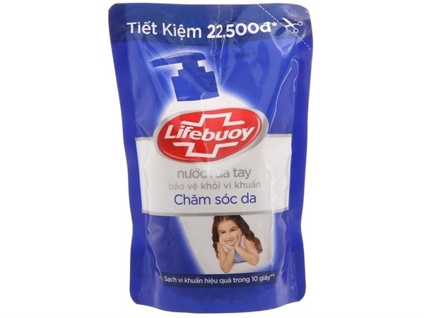 Nước rửa tay Lifebuoy 400g 394ml xanh bảo vệ khỏi vi khuẩn