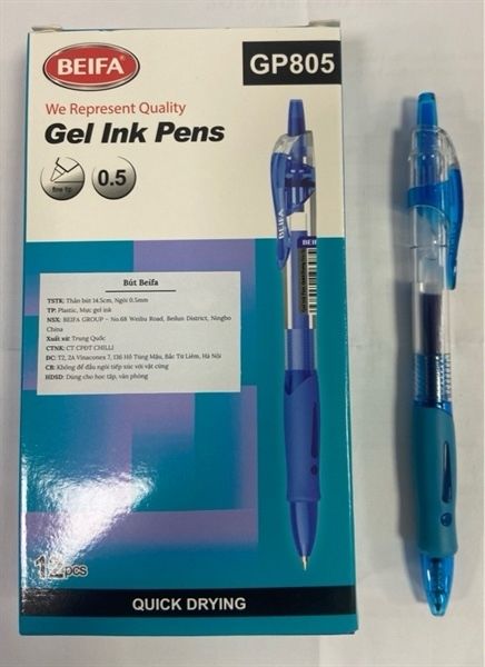 Bút gel Beifa GP805 0.5mm (12/1728)