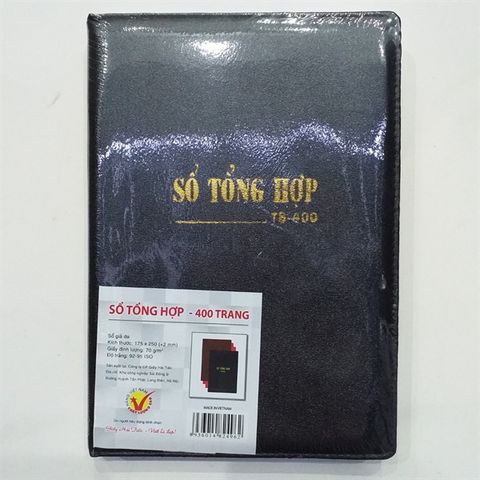 Sổ tổng hợp bìa giả da đệm mút Hải Tiến 175x250mm