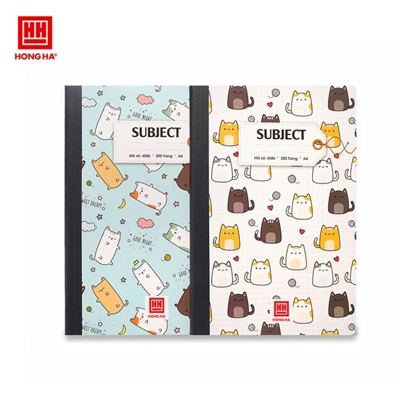 Sổ may gáy bìa bồi A4 Hồng Hà Subject