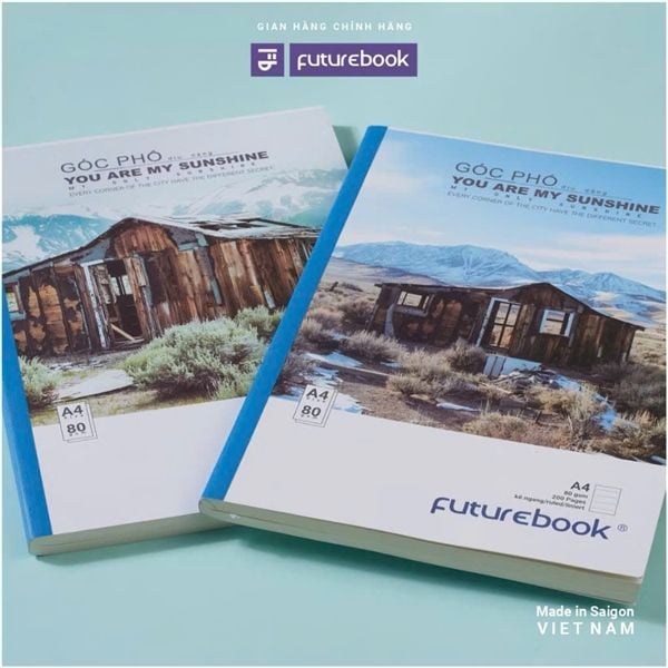 Sổ may gáy FutureBook A4 kẻ ngang Góc Phố ĐL80gsm