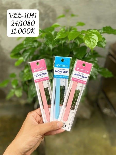 Thước kẻ Việt Lợi phủ keo TPR chống trượt 15cm VLL-1041 (24/1080)