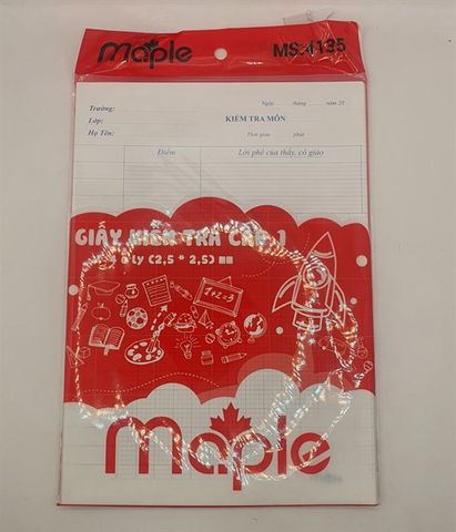 Giấy kiểm tra ô ly Maple