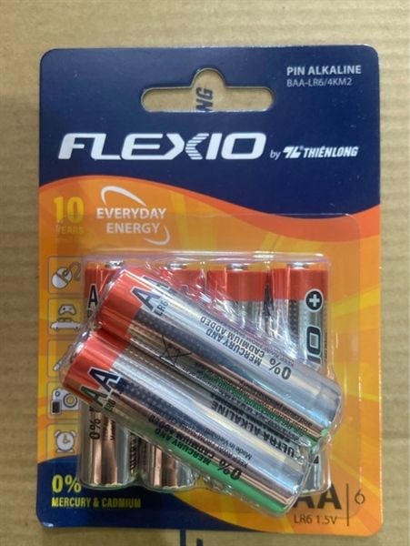 Pin Alkaline Flexio Thiên Long tiểu AA - BAA-LR6/KM2 (20/160)