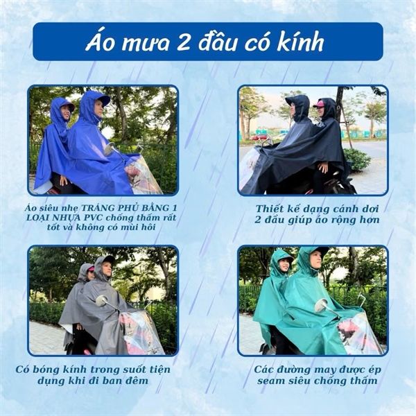 Áo mưa cánh dơi 2 đầu Tuấn Phong 81-2G