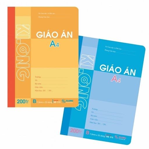 Sổ giáo án A4 200 trang kẻ ngang Klong315 (60Q/ thùng)