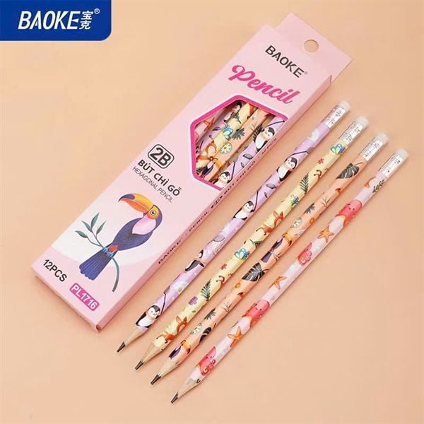 Chì gỗ 2B HS Baoke PL1716 (12/144/2592)