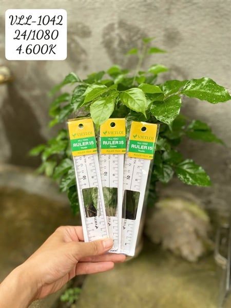 Thước kẻ Việt Lợi nhựa PS in màu đen 15cm VLL-1042 (24/1080)