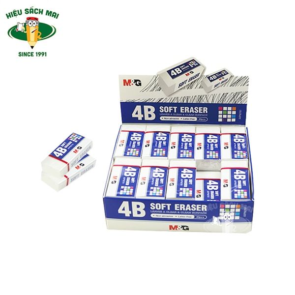 Tẩy Chì Trắng 4B Nhỏ Chính Hãng - Có Tại Hiệu Sách Mai