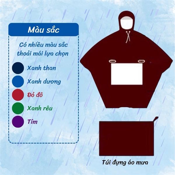 Áo mưa cánh dơi 2 đầu Tuấn Phong 81-2G