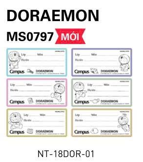 Nhãn vở Campus Doraemon (18 nhãn) (100/1000) NT-18DOR-01