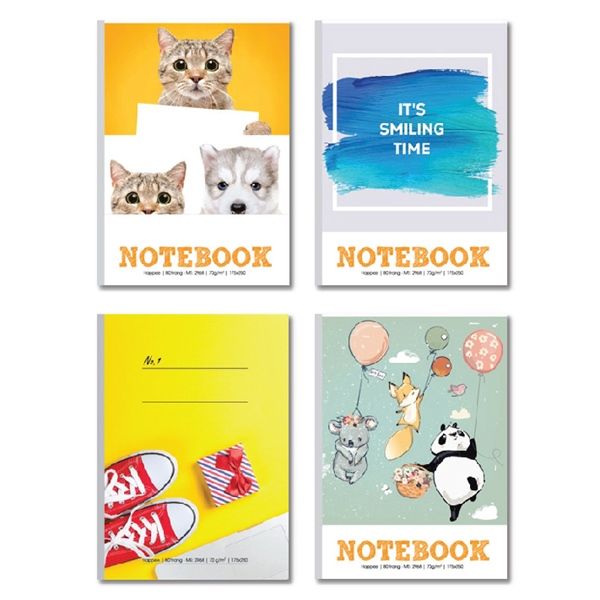 Vở kẻ ngang giấy vàng ĐL70gsm ghim gáy Hải Tiến Happee