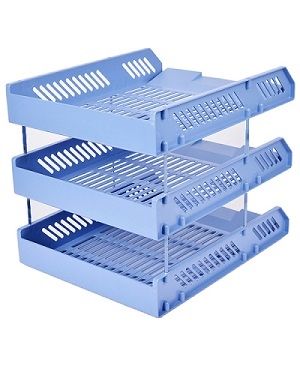 Khay tài liệu 3 tầng TCT 235 (xanh, ghi) (12)