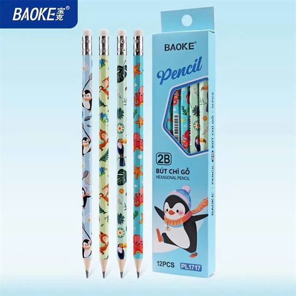 Chì gỗ 2B HS Baoke PL1717 (12/144/2592)