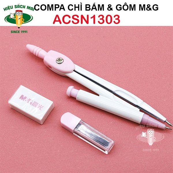 Compa Hồng Chì Kim Con Lợn Chính Hãng - Có Tại Hiệu Sách Mai